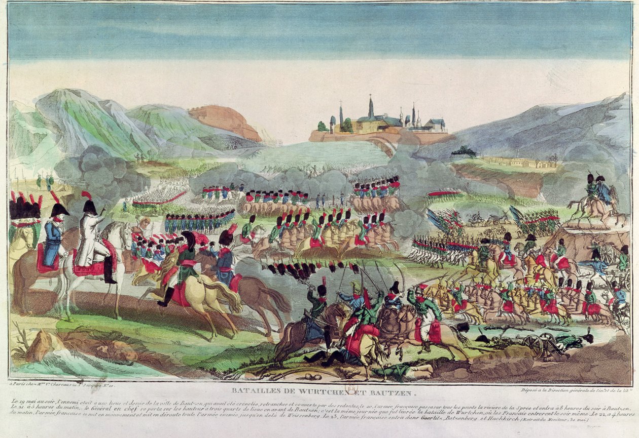 Battles of Wurtchen and Bautzen, 20th May 1813 by French School