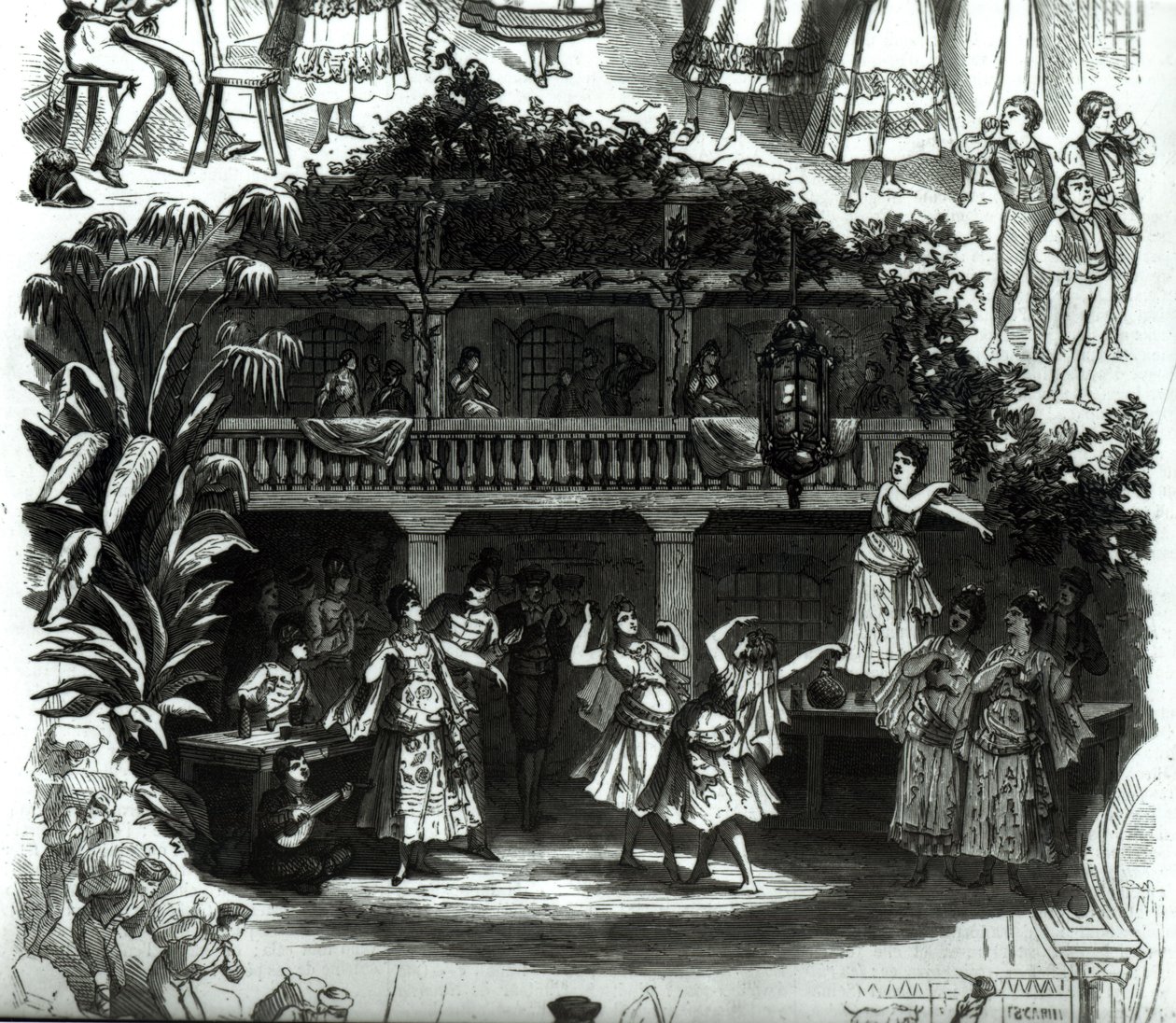 Carmen in the Lilas Pastia Tavern, Scene from the Opera by Georges Bizet by French School