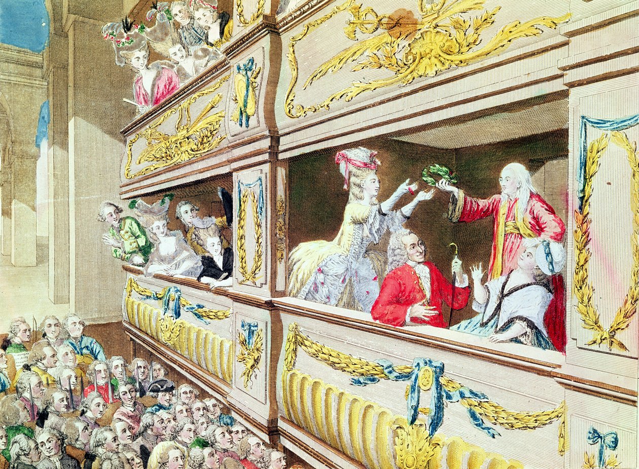 Coronation of Voltaire at the Theatre Francais by French School