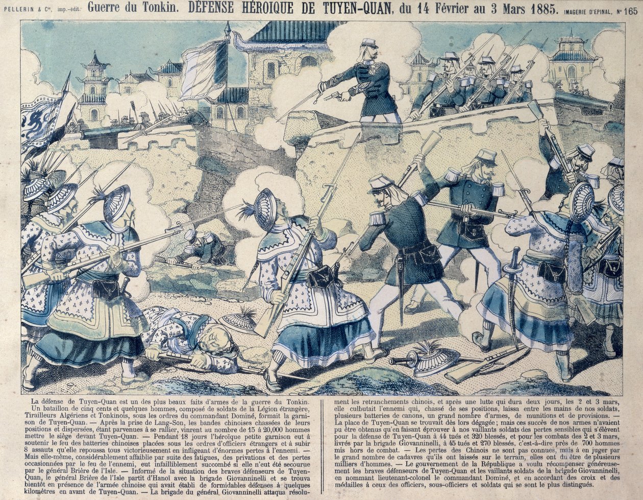Defense of Tuyen Quang, 14th February 1885 by French School