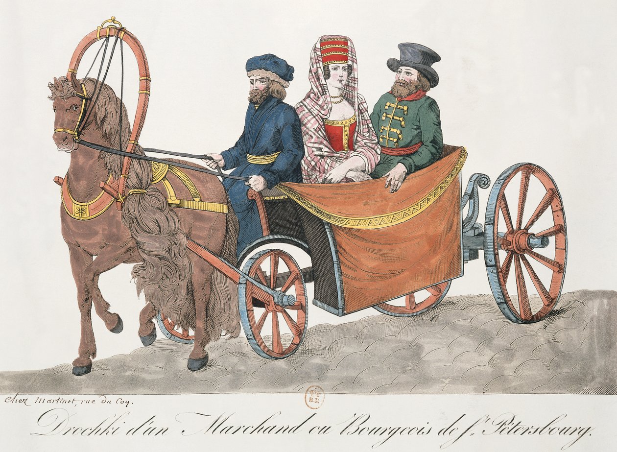 Droshky of a St. Petersburg Merchant by French School