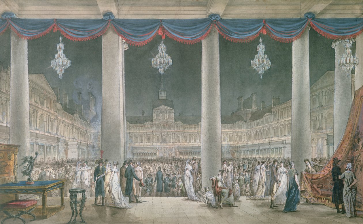 Exhibition of the Products of Industry in the Courtyard of the Louvre in 1801 by French School