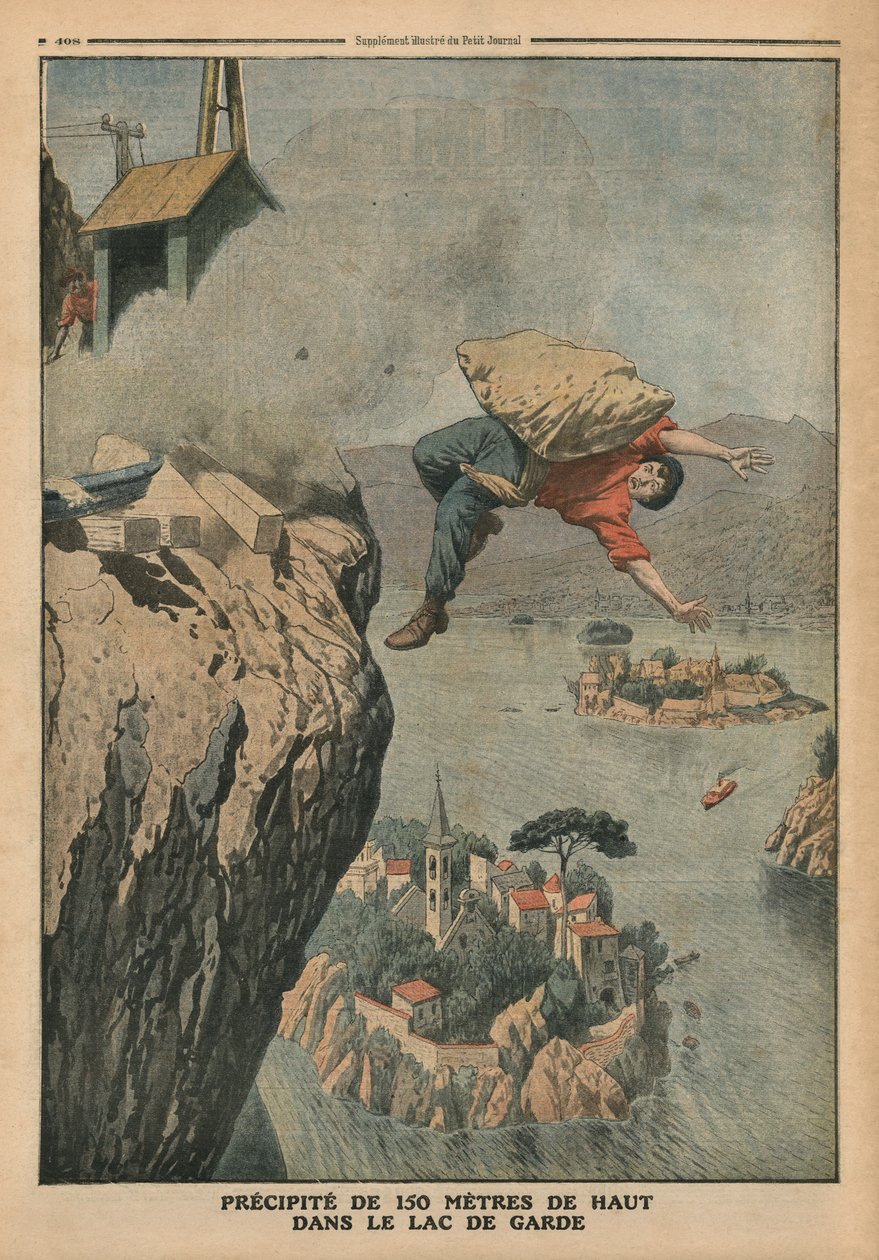 Falling in Lake Garda by French School