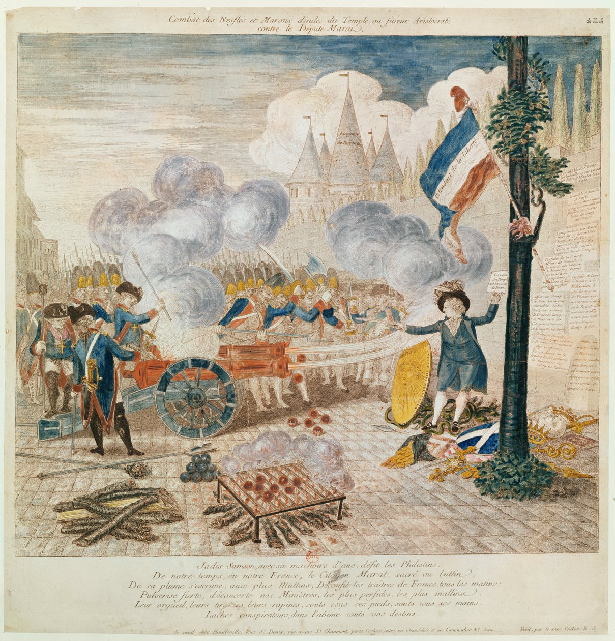 Fight of the Indian Medlars and Chestnuts by French School