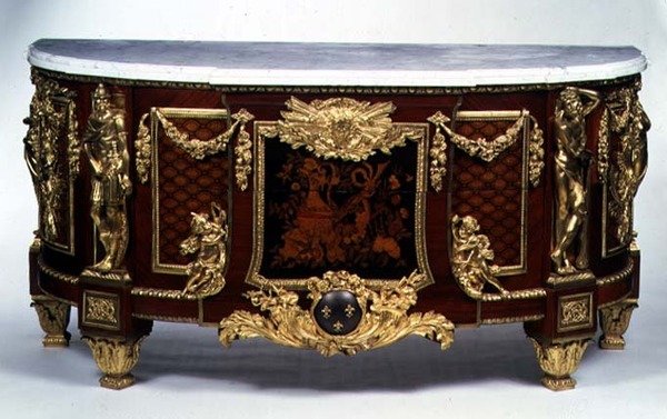 French Regency bombe commode with ormolu mounts by French School