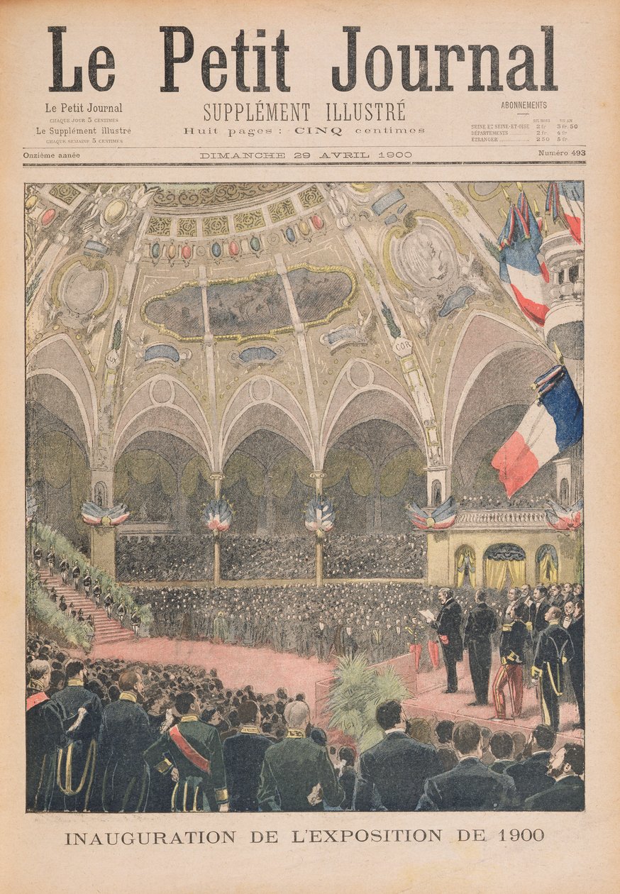 Inauguration of the Universal Exhibition of 1900, Paris, illustration from 