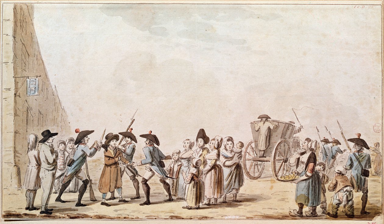 Law of Suspects, the Arrest on the Street by the Federes by French School