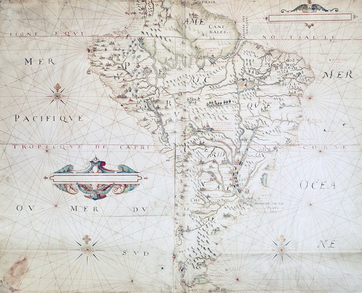 Map of South America by French School