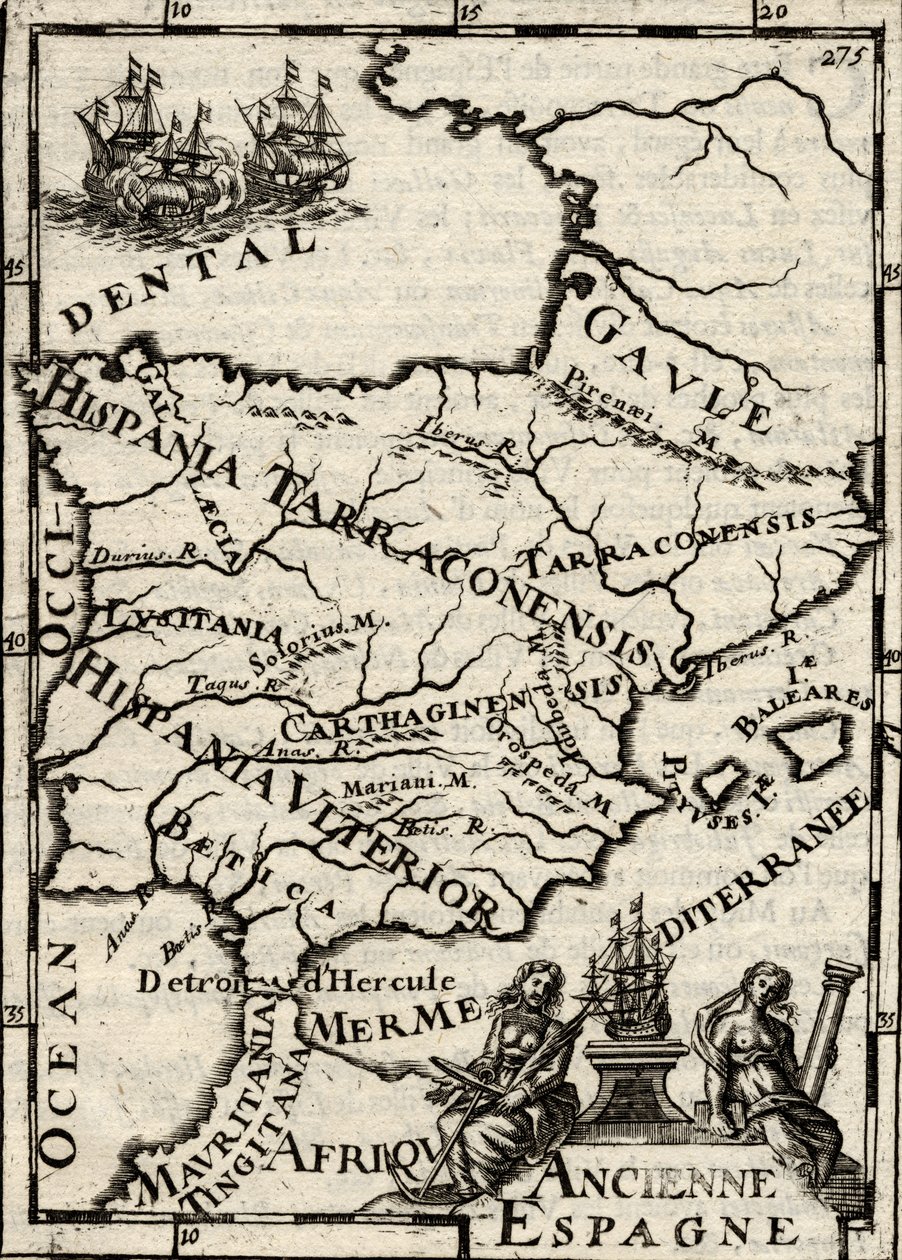 Map of Spain by French School