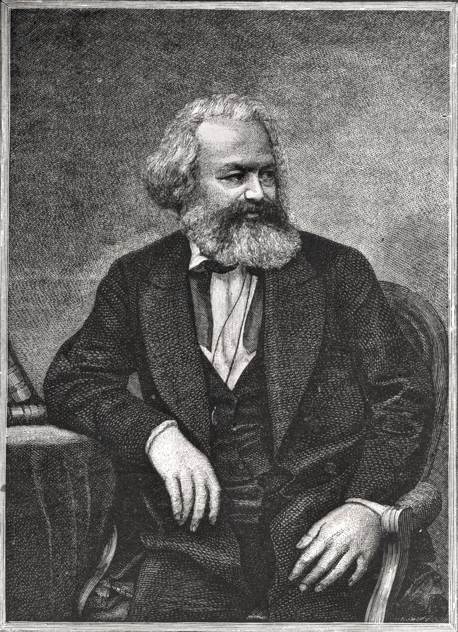 Portrait of Karl Marx (1818-83) 1857 by French School