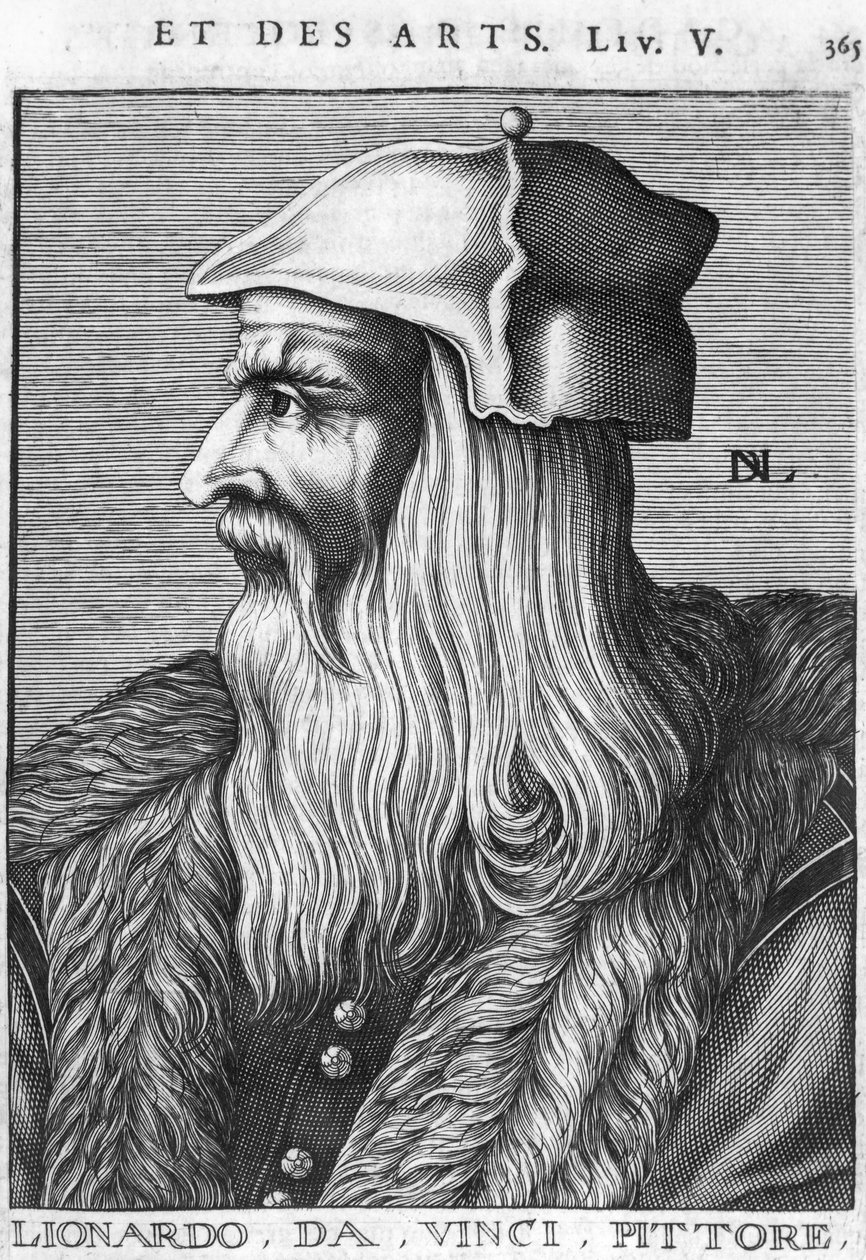 Portrait of Leonardo da Vinci by French School