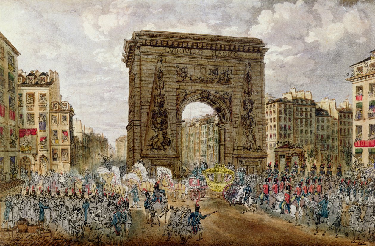 Procession of Pope Pius VII in Paris, 28th November 1804 by French School