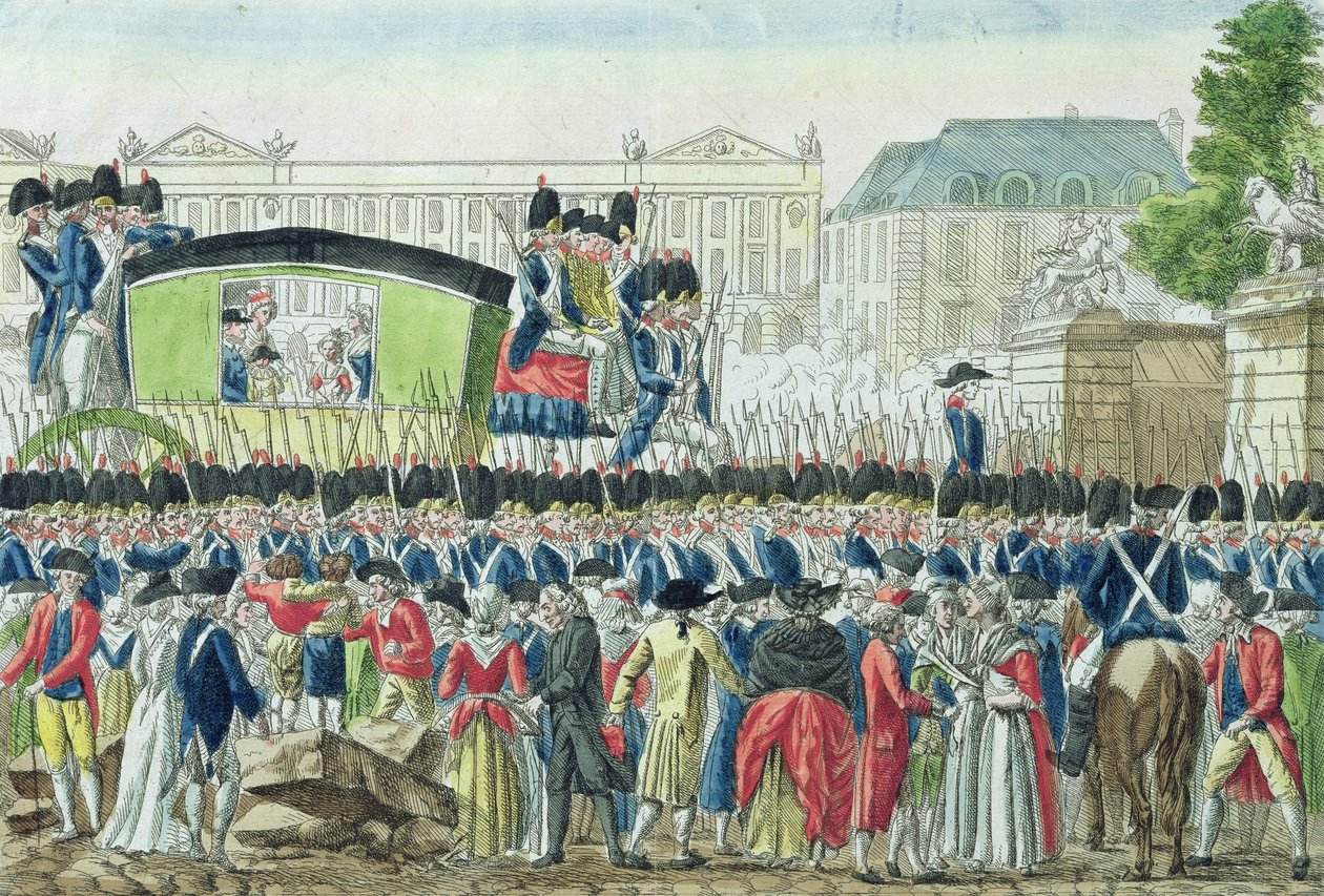 Return of the French Royal Family to Paris on the 25th June 1791 by French School