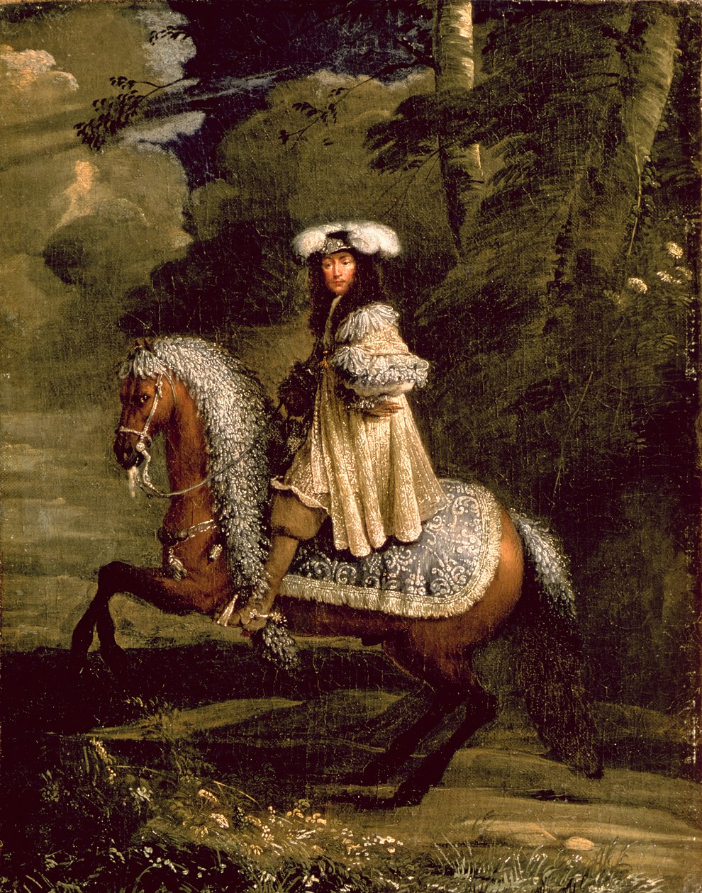 Rider in Blue by French School