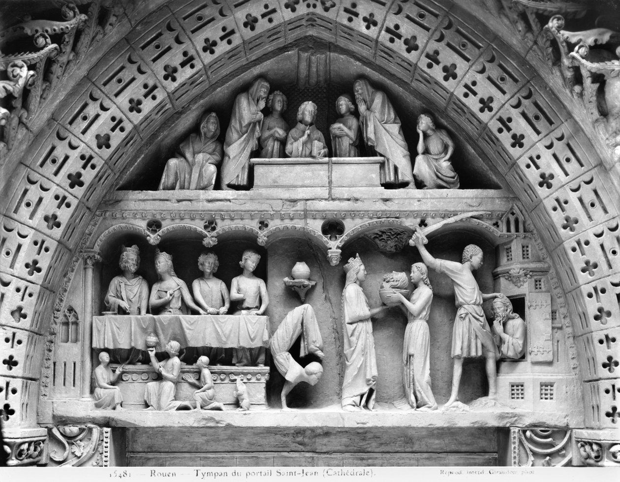 Rouen Cathedral, Reproduction of the Tympanum from the Facade Portal of St. John the Baptist (plaster cast from stone) by French School