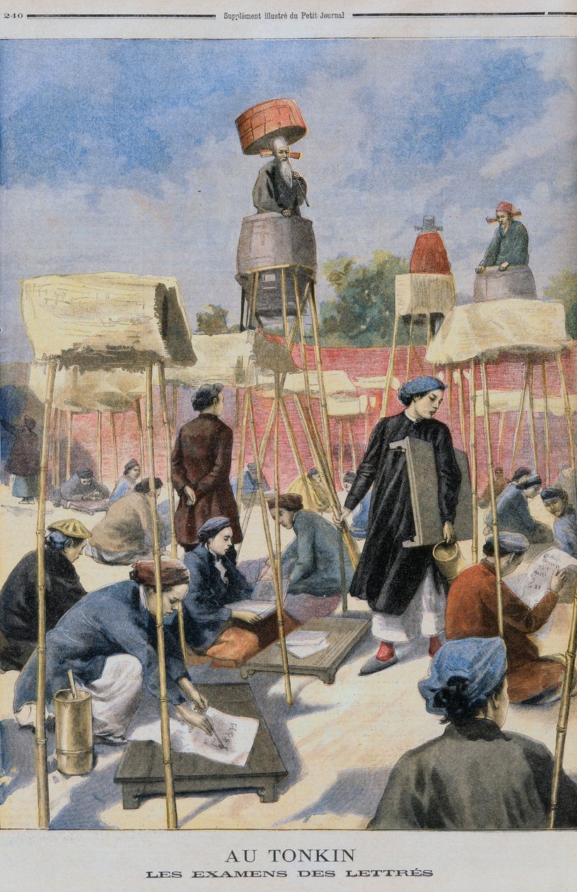 Students in an Exam, Tonking by French School