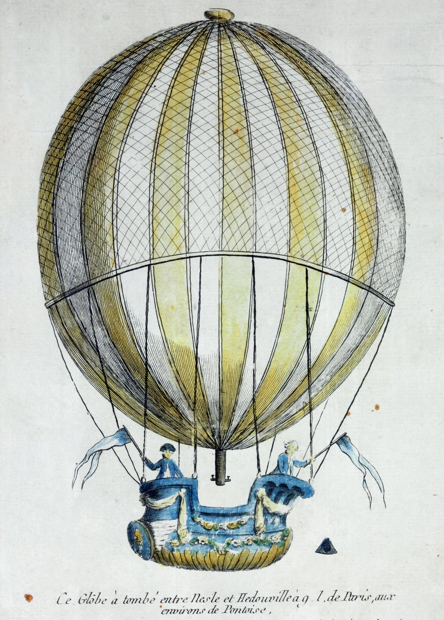 The Balloon of Jacques Charles and Nicholas Robert used in their flight from the Jardin des Tuileries, 1st December, 1783 by French School