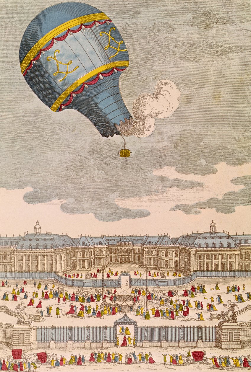 The Ballooning Experiment at the Chateau de Versailles, 19th September, 1783 by French School