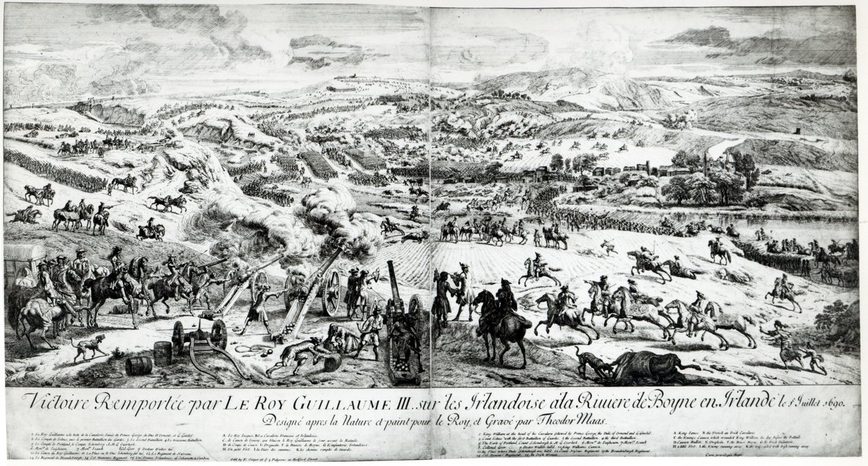The Battle of the Boyne, c.1690 by French School