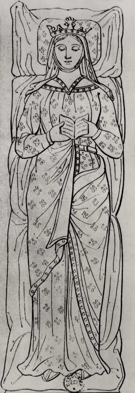 The Recumbent Eleanor of Aquitaine (detail) by French School