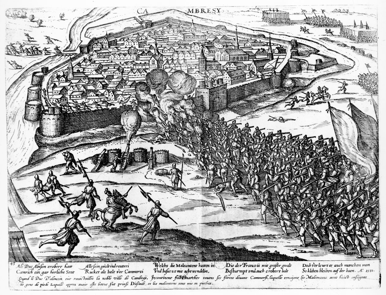 The Siege of Cambrai by French School