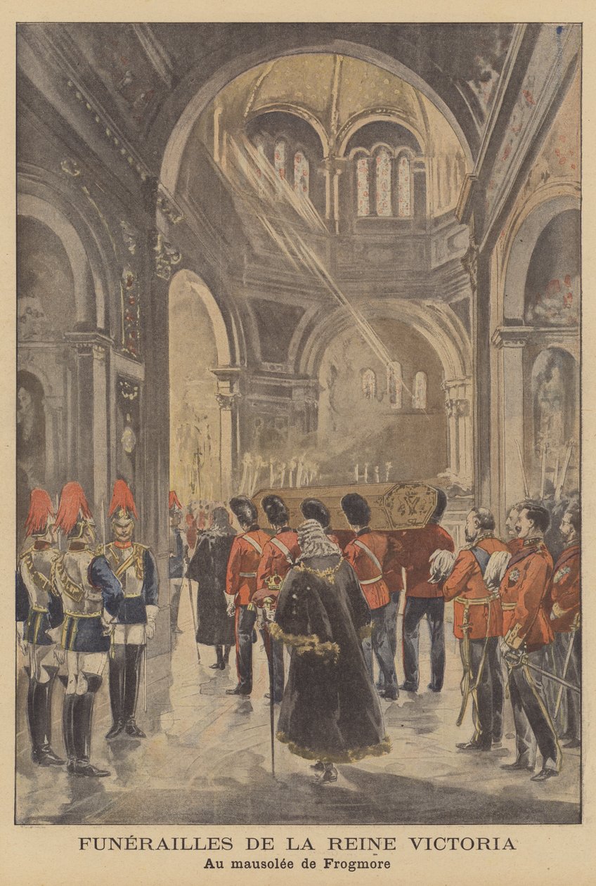 The funeral of Queen Victoria by French School