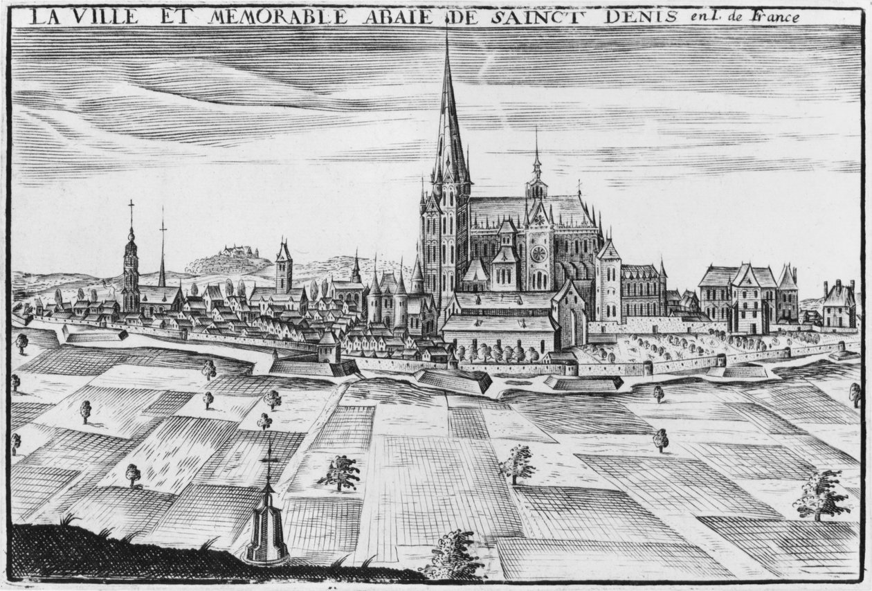 Town and Memorable Abbey of Saint-Denis by French School