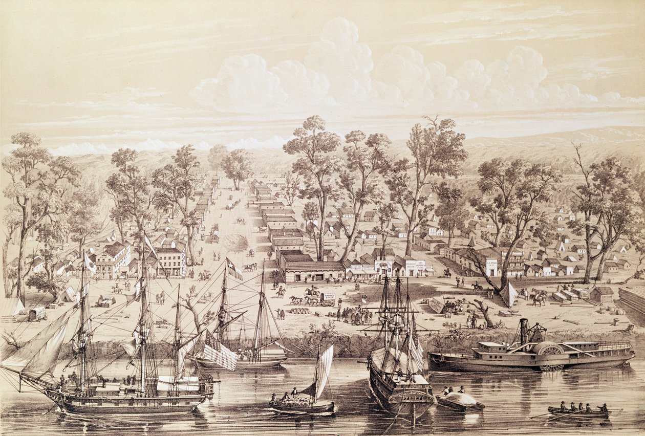 Town of Sacramento, 1820 by French School