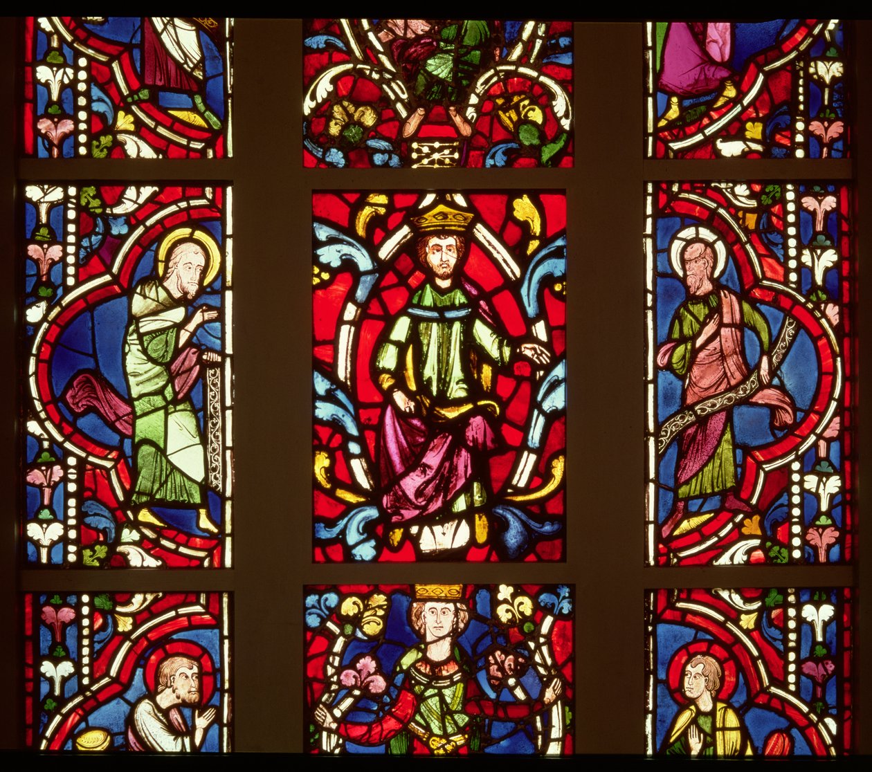 Tree of Jesse, showing the prophets and the three kings, French, c.1250 by French School