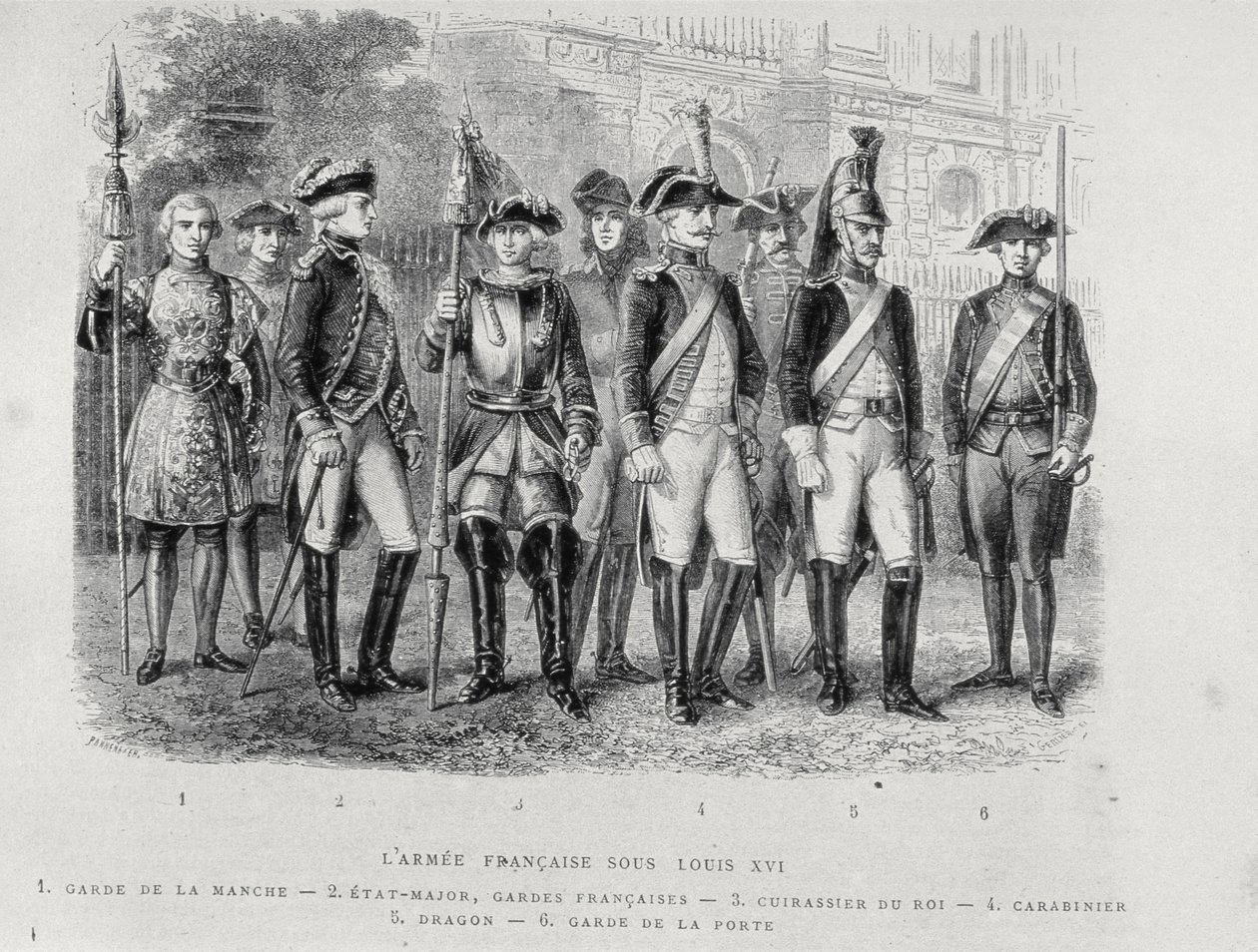 Uniforms of the French Army of Louis XVI by French School