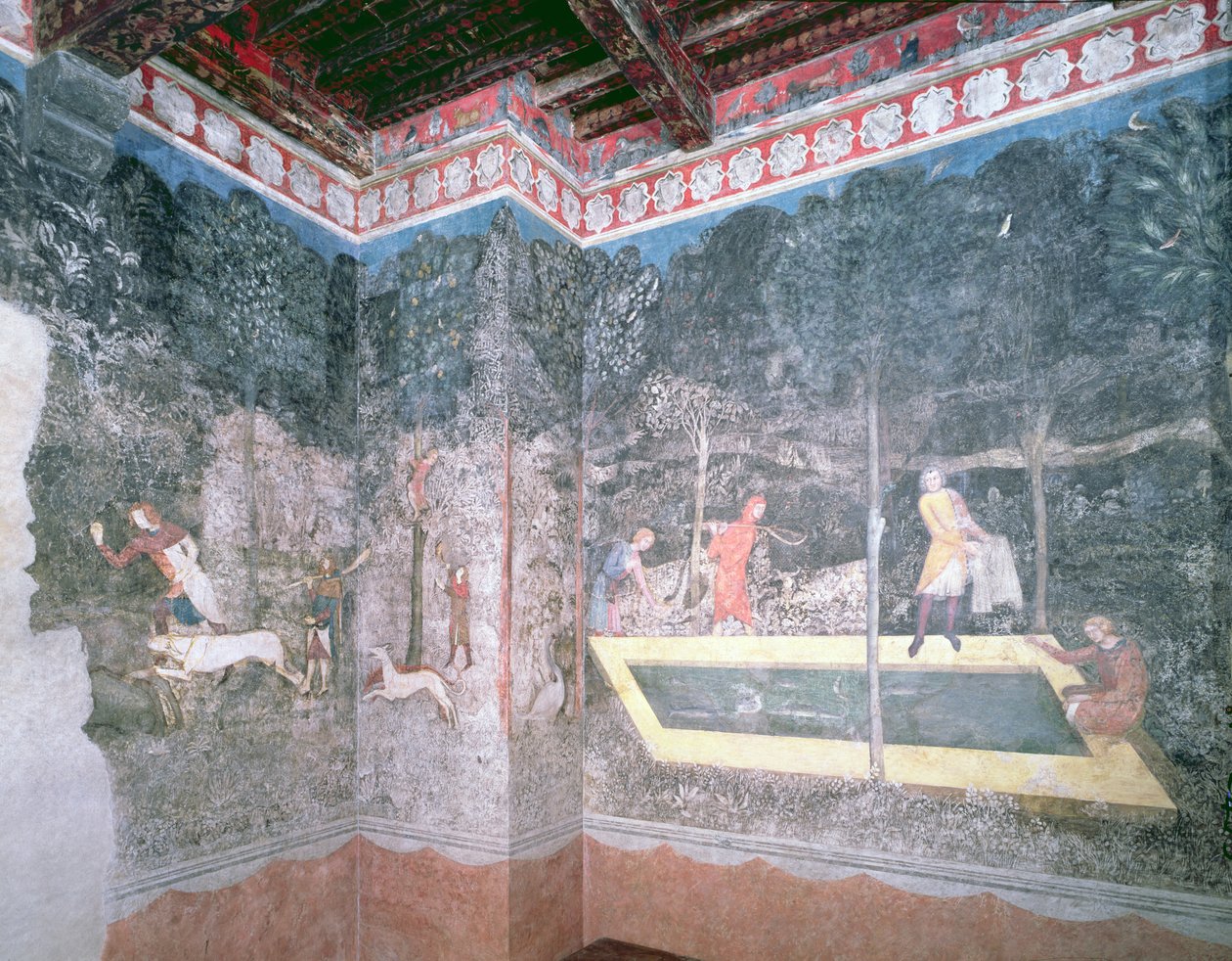 View of the Stag Room by French School