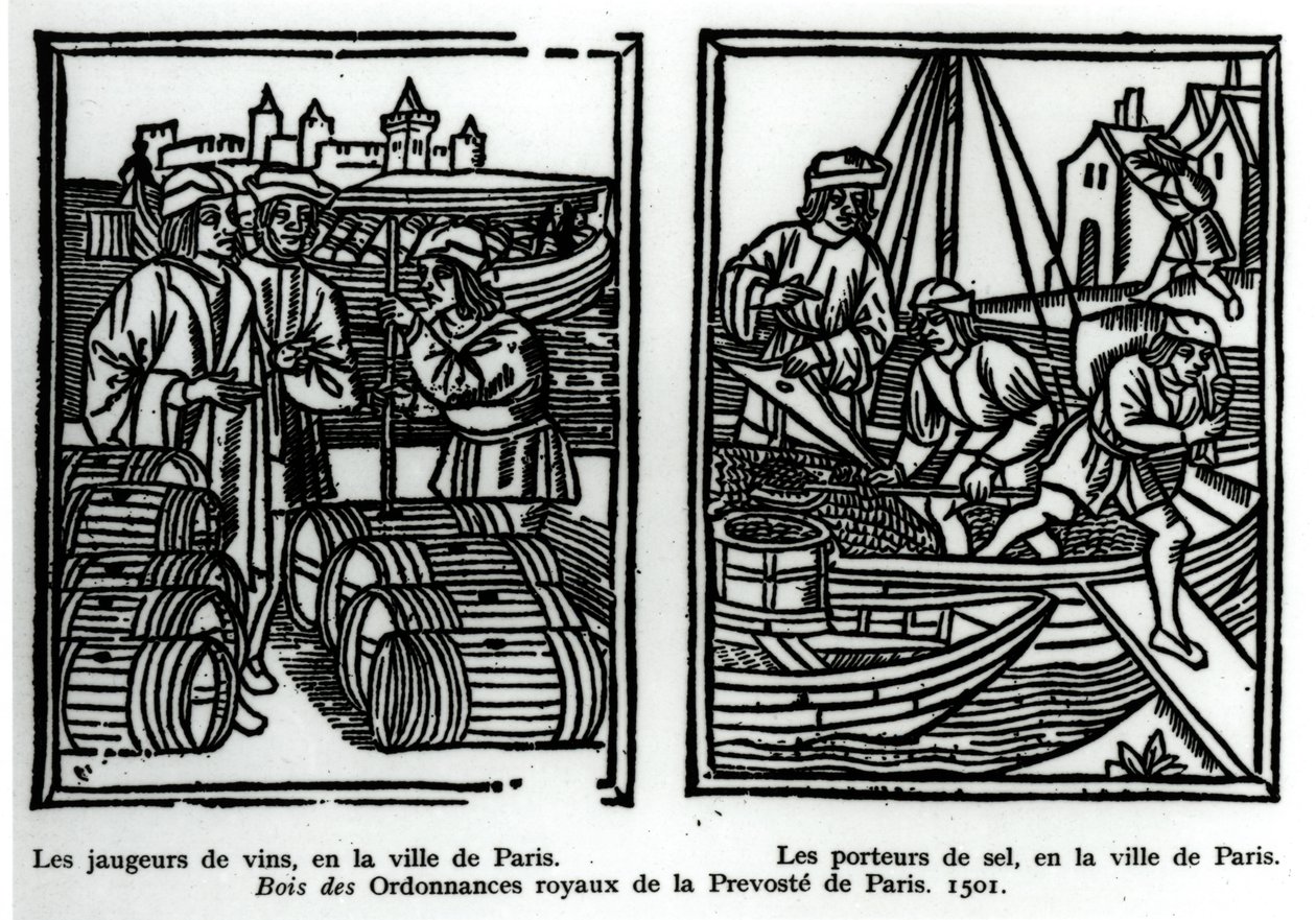 Wine Gaugers and Salt Merchants, 1501 by French School