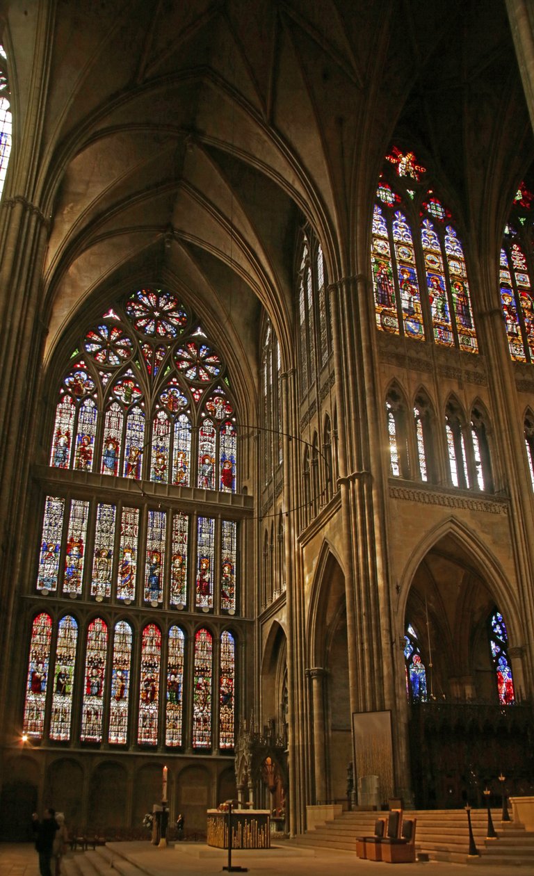 View of the North Transept by French School