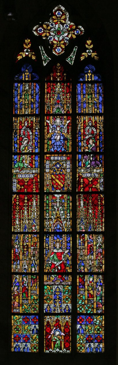 Window depicting Solomon enthroned, c. 1320, 14th-20th century (mostly modern) by French School