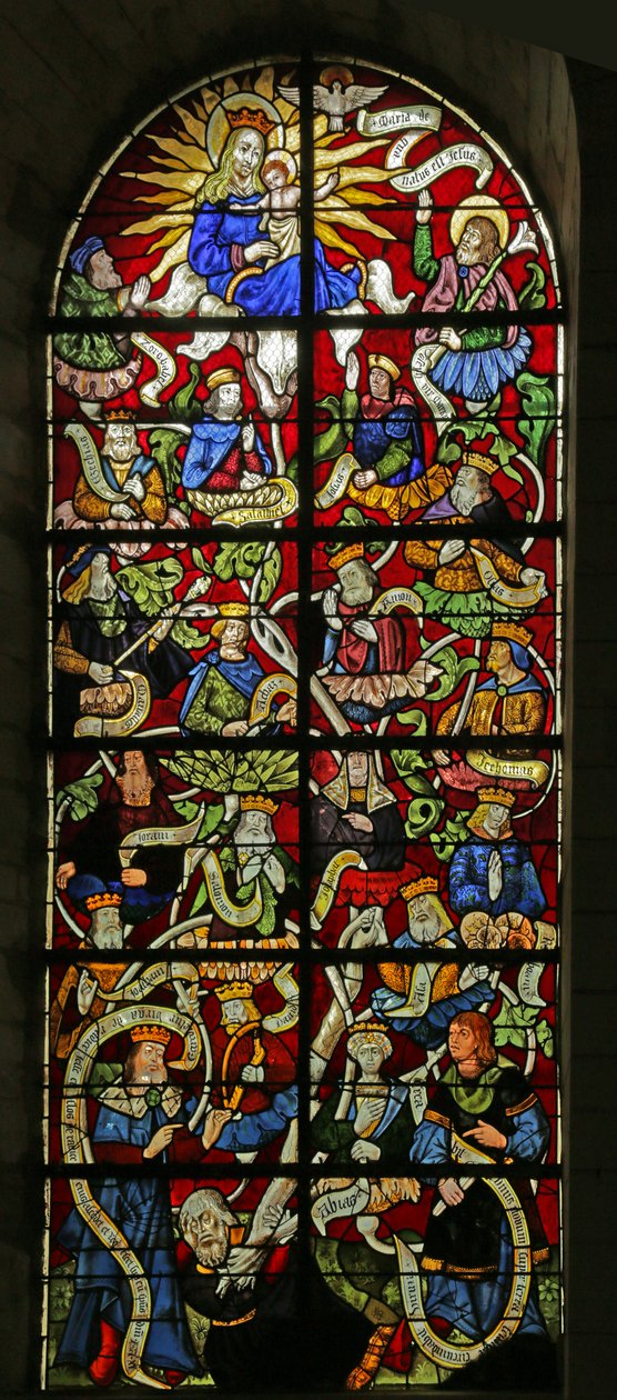 Window depicting Tree of Jesse by French School