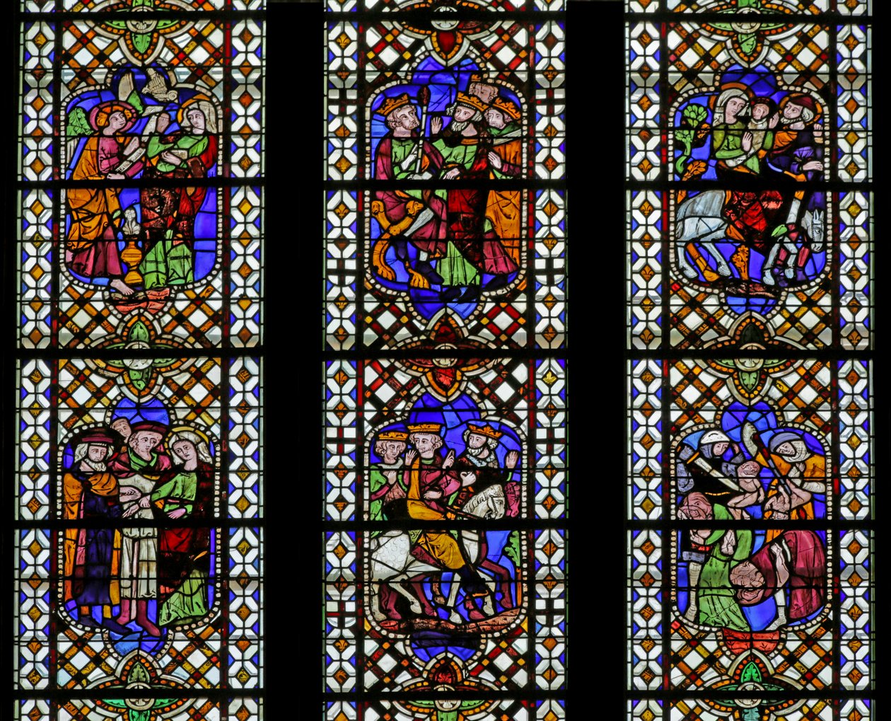 Window Depicting the Childhood of Christ: Six Scenes by French School