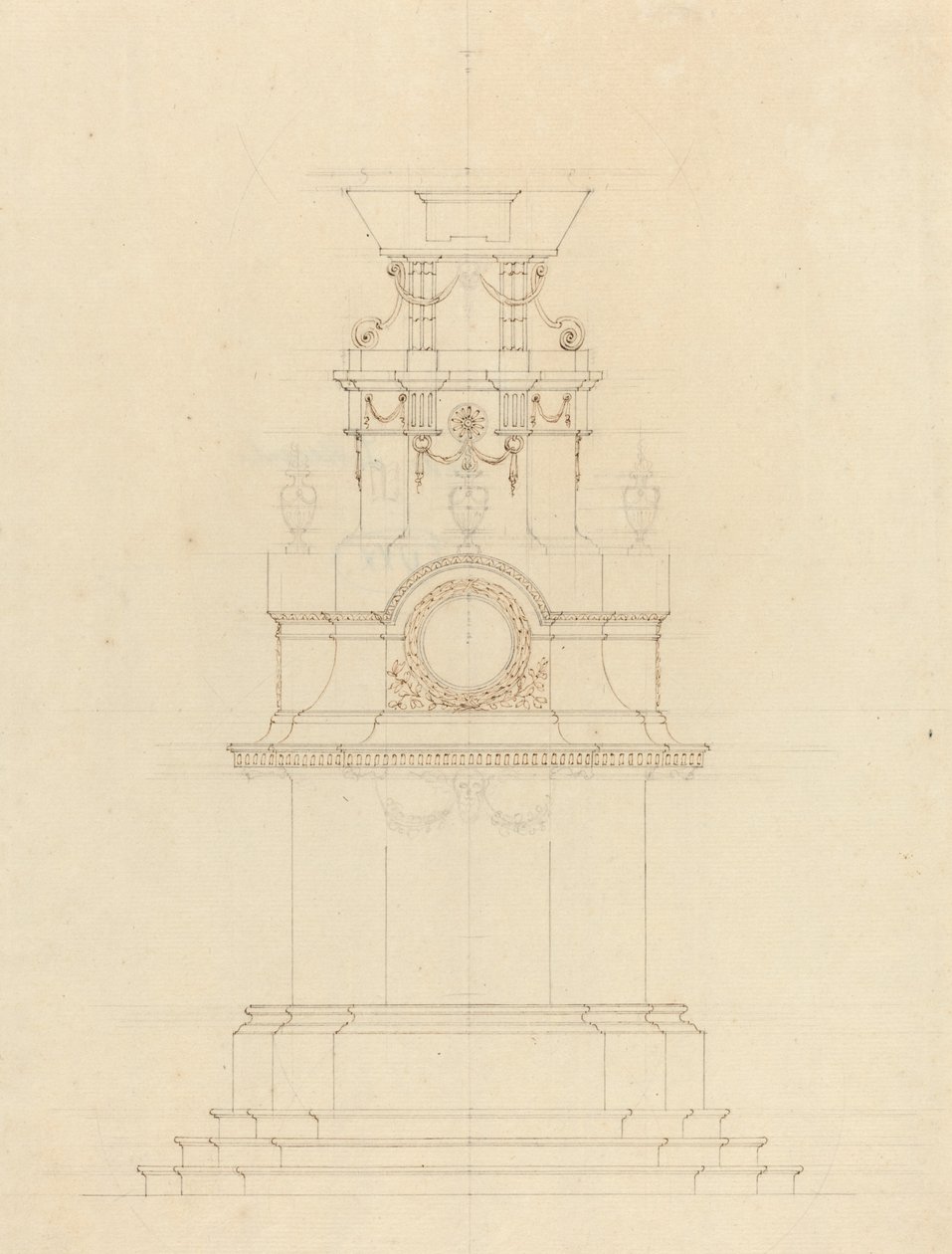 Design for a Catafalque by French 18th Century