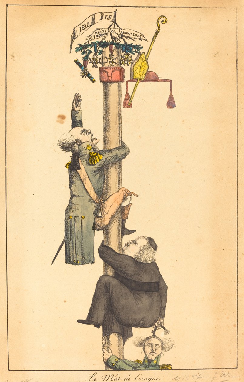 The Greasy Pole by French 19th Century