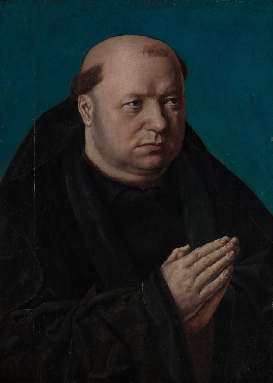 Portrait of a Monk in Prayer by French Painter