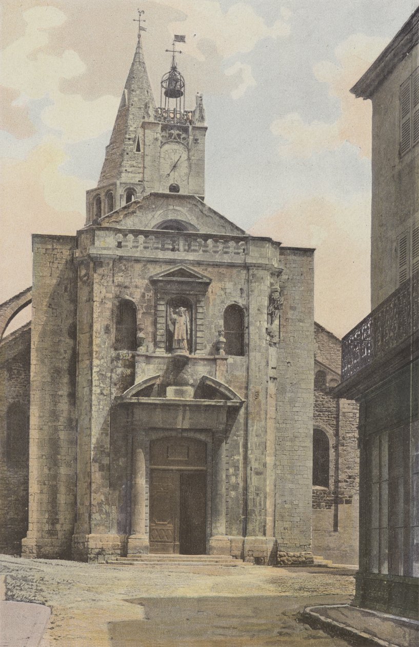 Bourg-Saint-Andeol, Church, West Facade by French Photographer