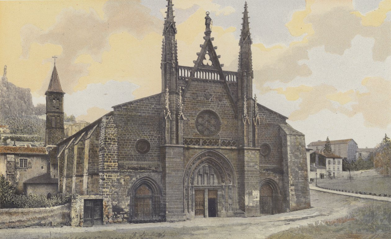 Le Puy, Saint-Laurent Church, NW View by French Photographer