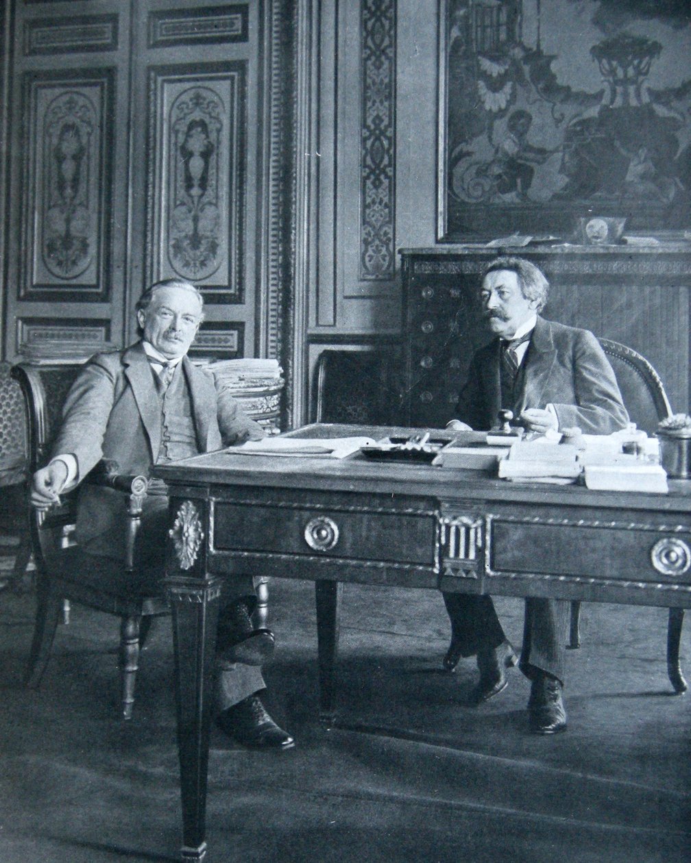 Lloyd George and Aristide Briand by French Photographer
