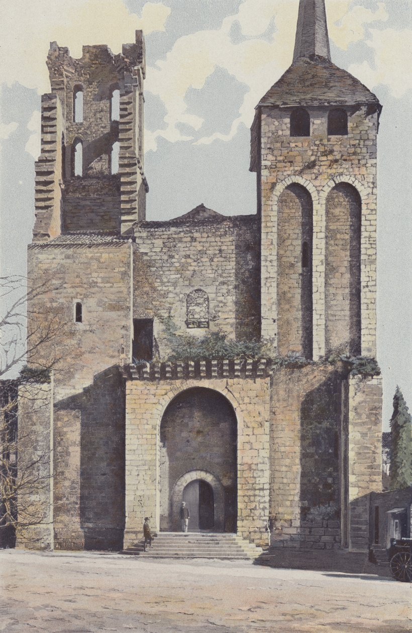 Saint-Avit-Senieur, Church, West Facade by French Photographer