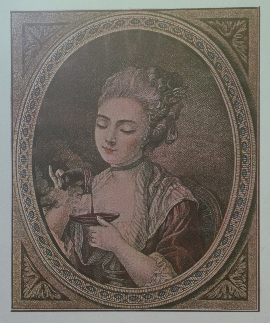 A Lady Drinking Chocolate by French School