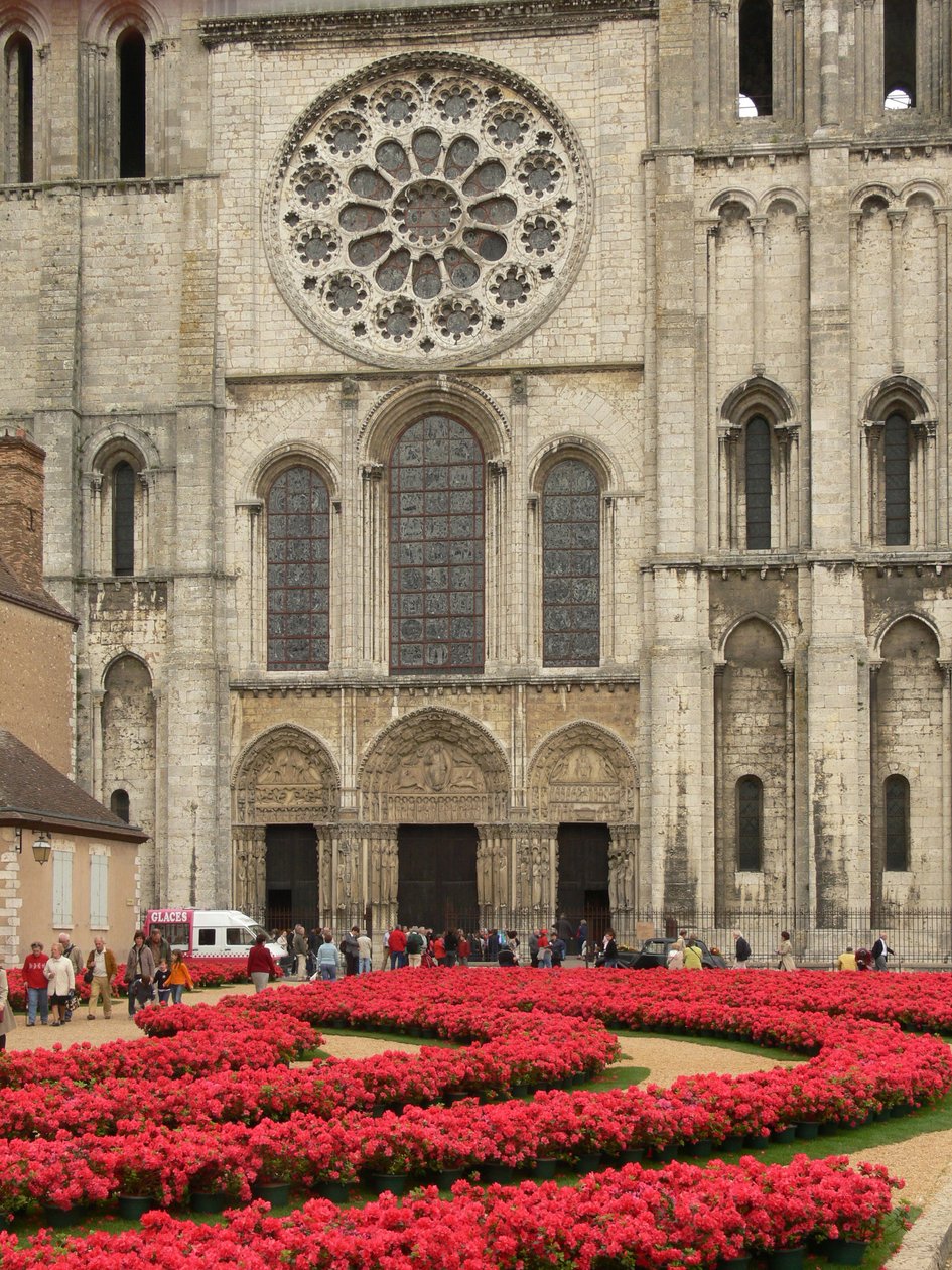A view of the west façade by French School