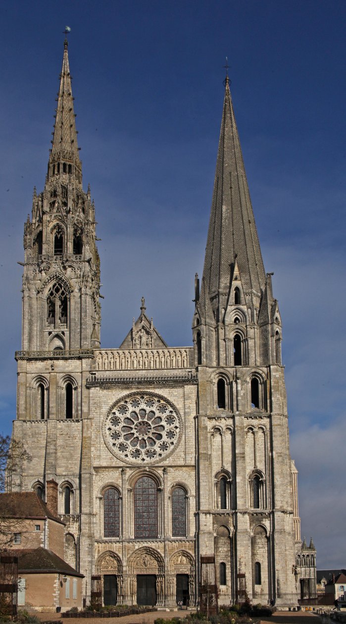 A view of the west façade by French School