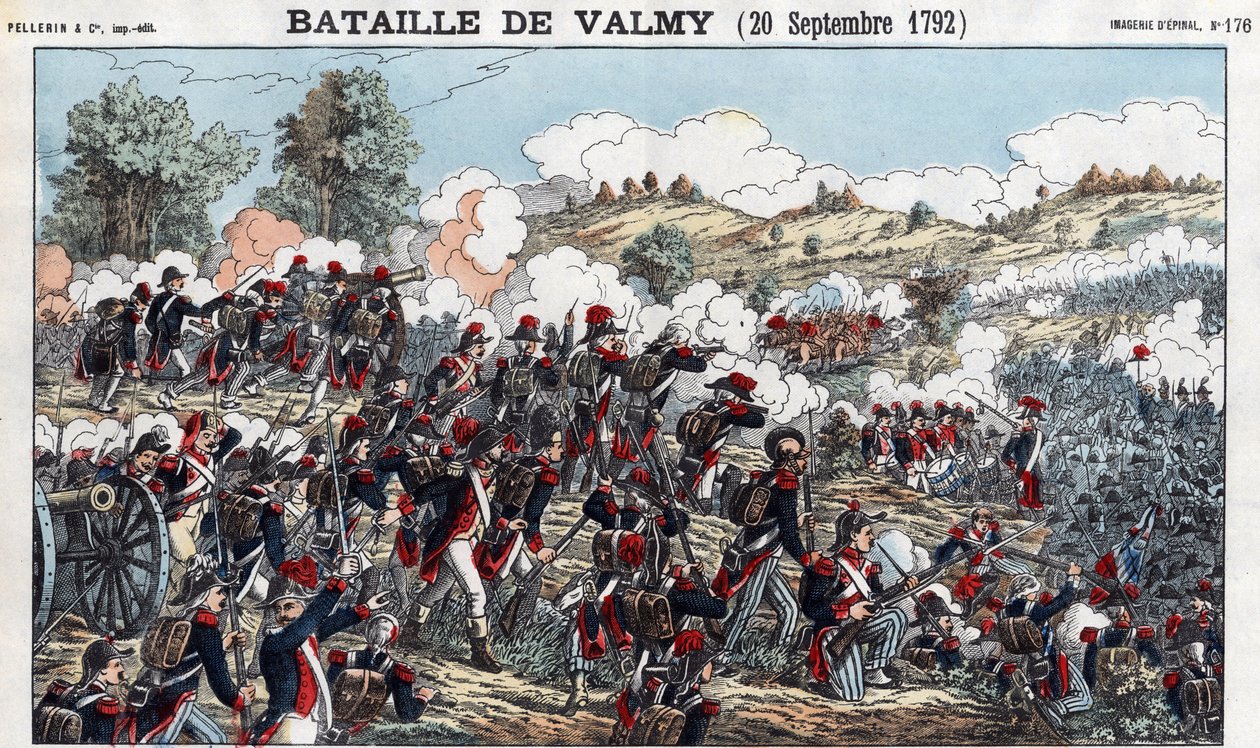 Battle of Valmy on September 20 by French School