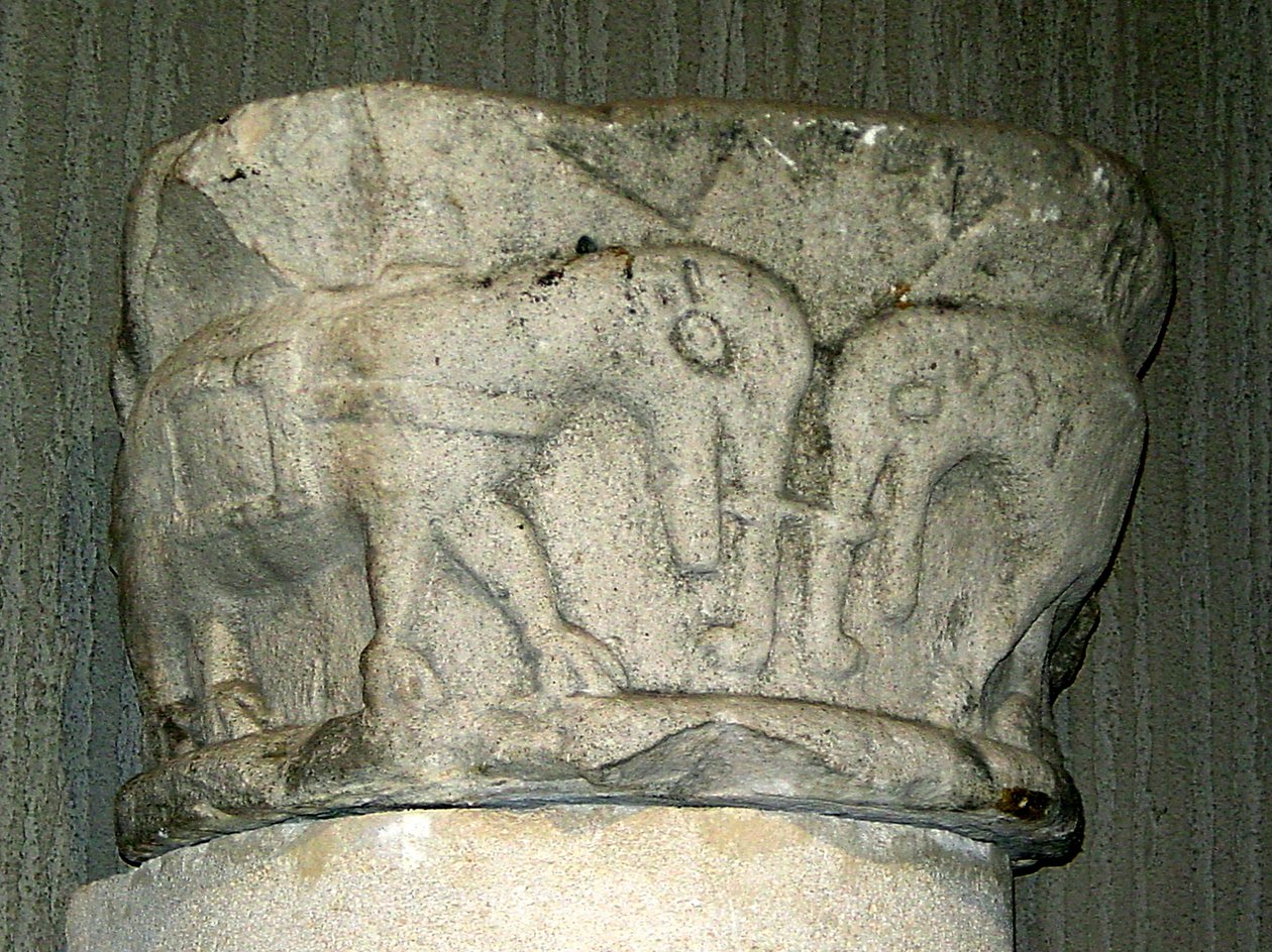 Capital with Elephants by French School