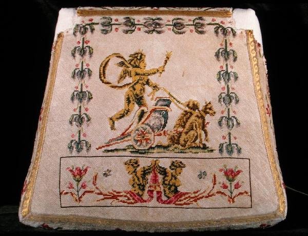 Chairseat depicting Vulcan on his chariot by French School