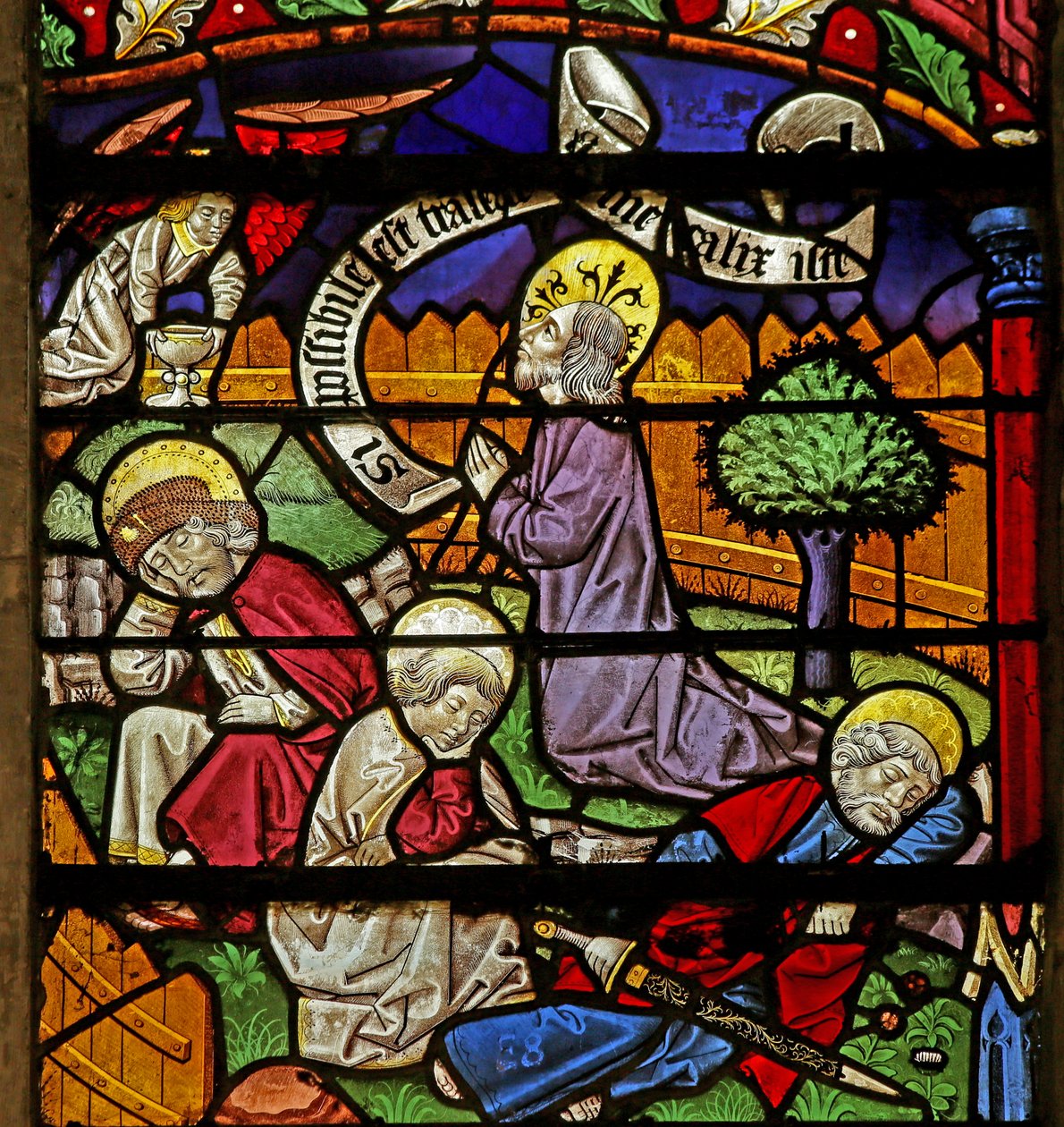 Christ in Gethsemane; Sleeping Disciples by French School